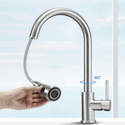 China copper water saving aerator  DOUBLE faucet kitchen sink pull for kitchen